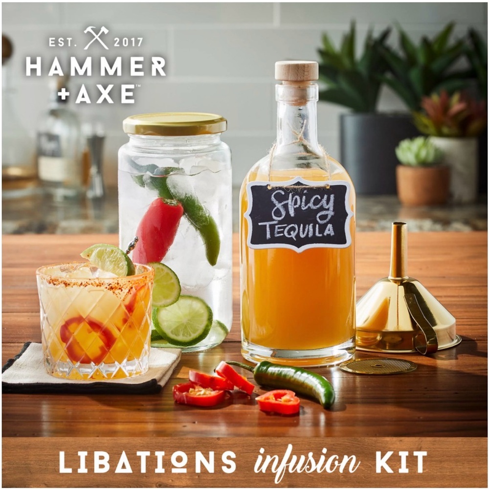 Hammer & Axe Libations Infusion Kit with Cocktail Recipe Book
